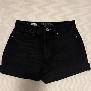 Arizona Jean Company Women's Black Denim Shorts